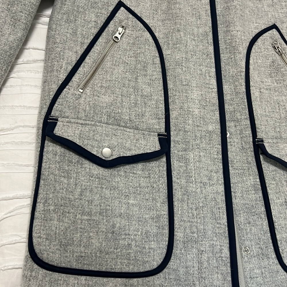 NWT J Crew Summit Parka in Italian Stadium Cloth Wool Size 4 - Picture 7 of 10